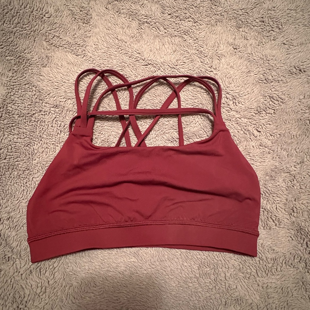 Lululemon Athletica Burgundy Strappy Sports Bra